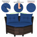 Rattan 4-Piece Patio Furniture Set with Round Sofa Table product image