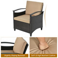 3-Piece Patio Rattan Furniture Set with Storage Table product image