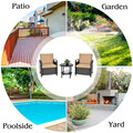 3-Piece Patio Rattan Furniture Set with Storage Table product image