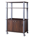 Rolling Wood and Metal Microwave Oven Rack product image