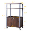 Rolling Wood and Metal Microwave Oven Rack product image