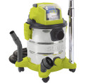 Sun Joe iON+ Cordless Stainless Steel Wet/Dry Vacuum with 4.0-Ah Battery product image