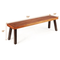 Patio Acacia Wood Dining Bench Seat with Steel Legs product image
