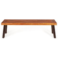 Patio Acacia Wood Dining Bench Seat with Steel Legs product image