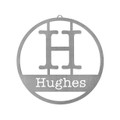 Personalized Circle Monogram Metal Name Sign product image
