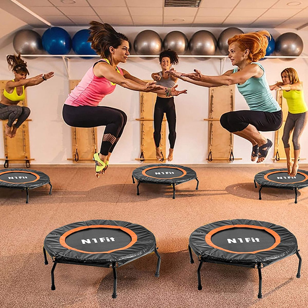 Rebounder 40-Inch Fitness Trampoline with Folding Legs by N1Fit® - Pick  Your Plum