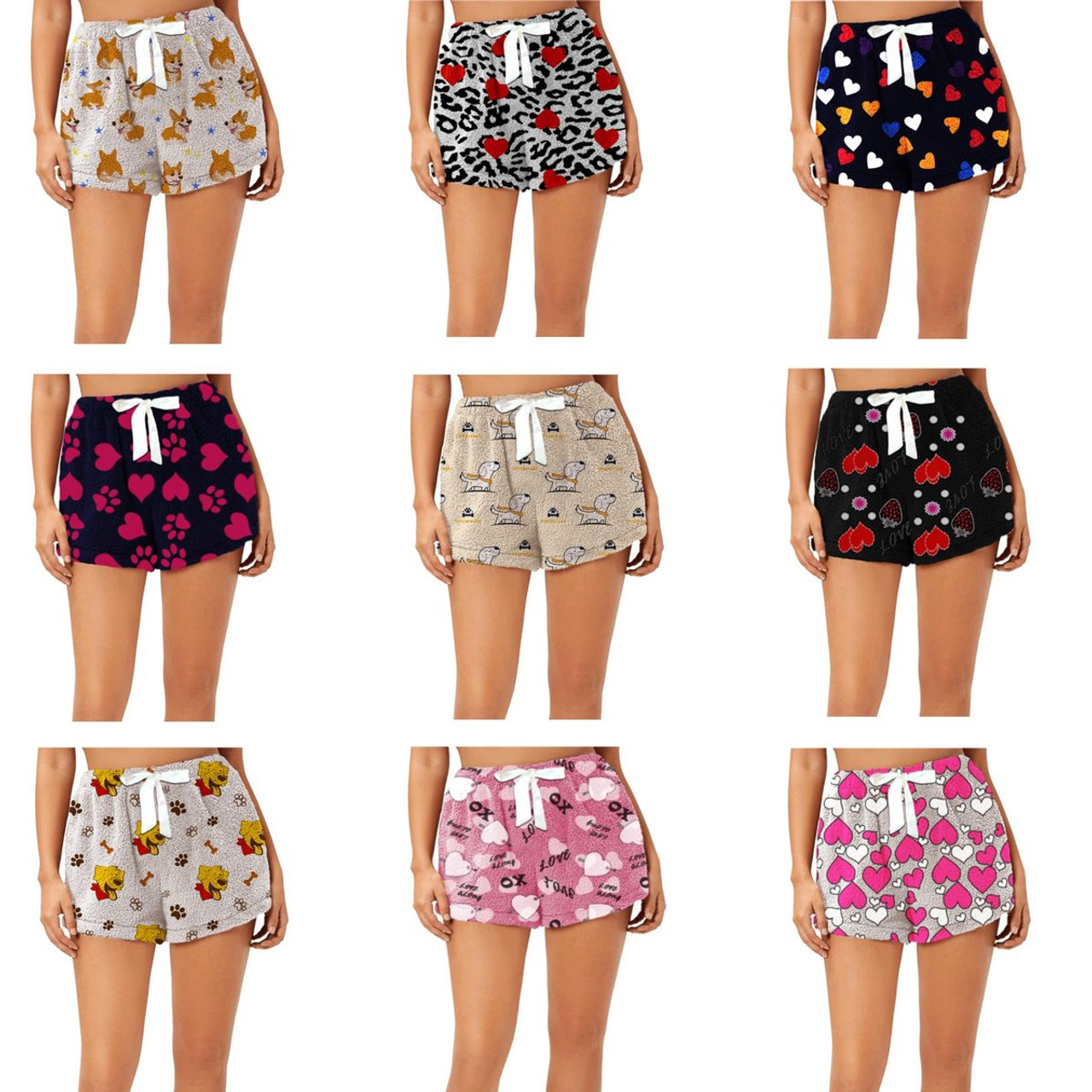 Women's Pajama Shorts with Drawstring (5-Pack) - Pick Your Plum