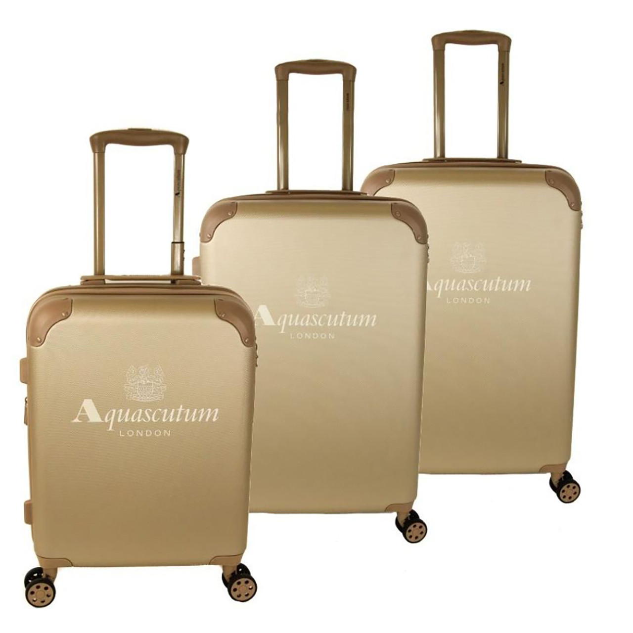 Aquascutum Hardside Spinner Luggage Suitcases Set of 3