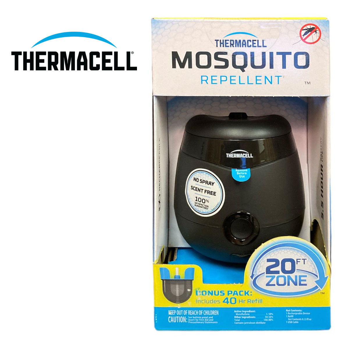 Thermacell ESeries Rechargeable Mosquito Repellant + 40 Hr Refill