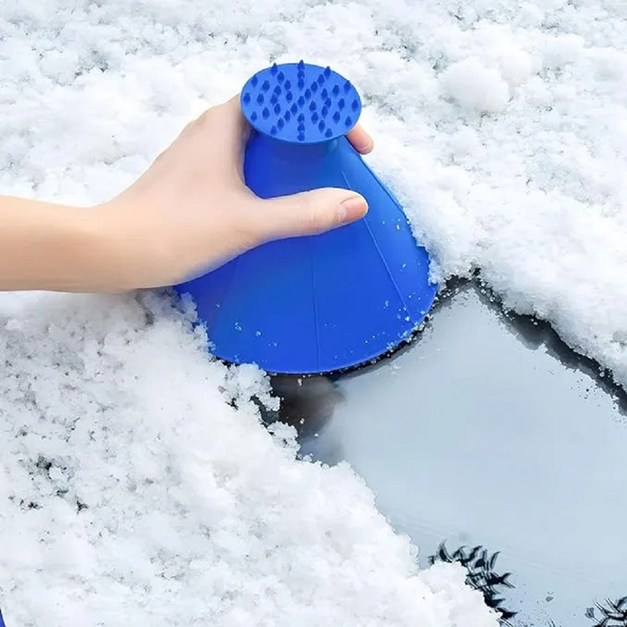 4 Pack Magical Ice Scraper, Round Snow Scraper for Car Windshield