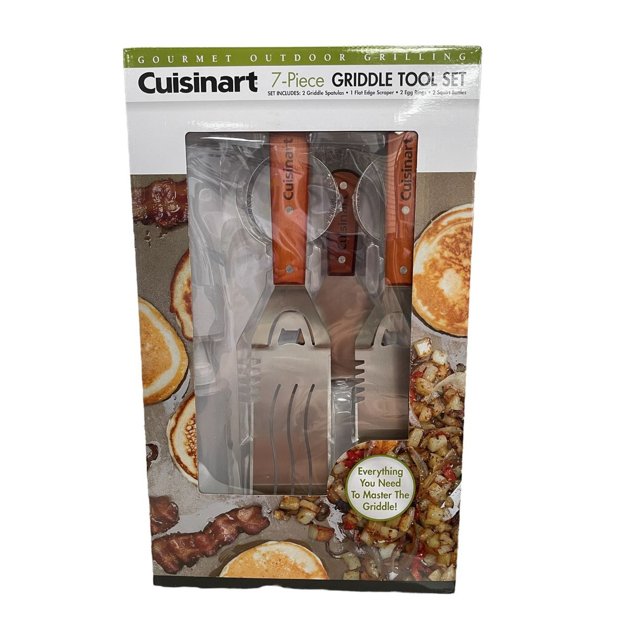 CUISINART 20-PIECE WOOD HANDLE GRILL TOOL SET