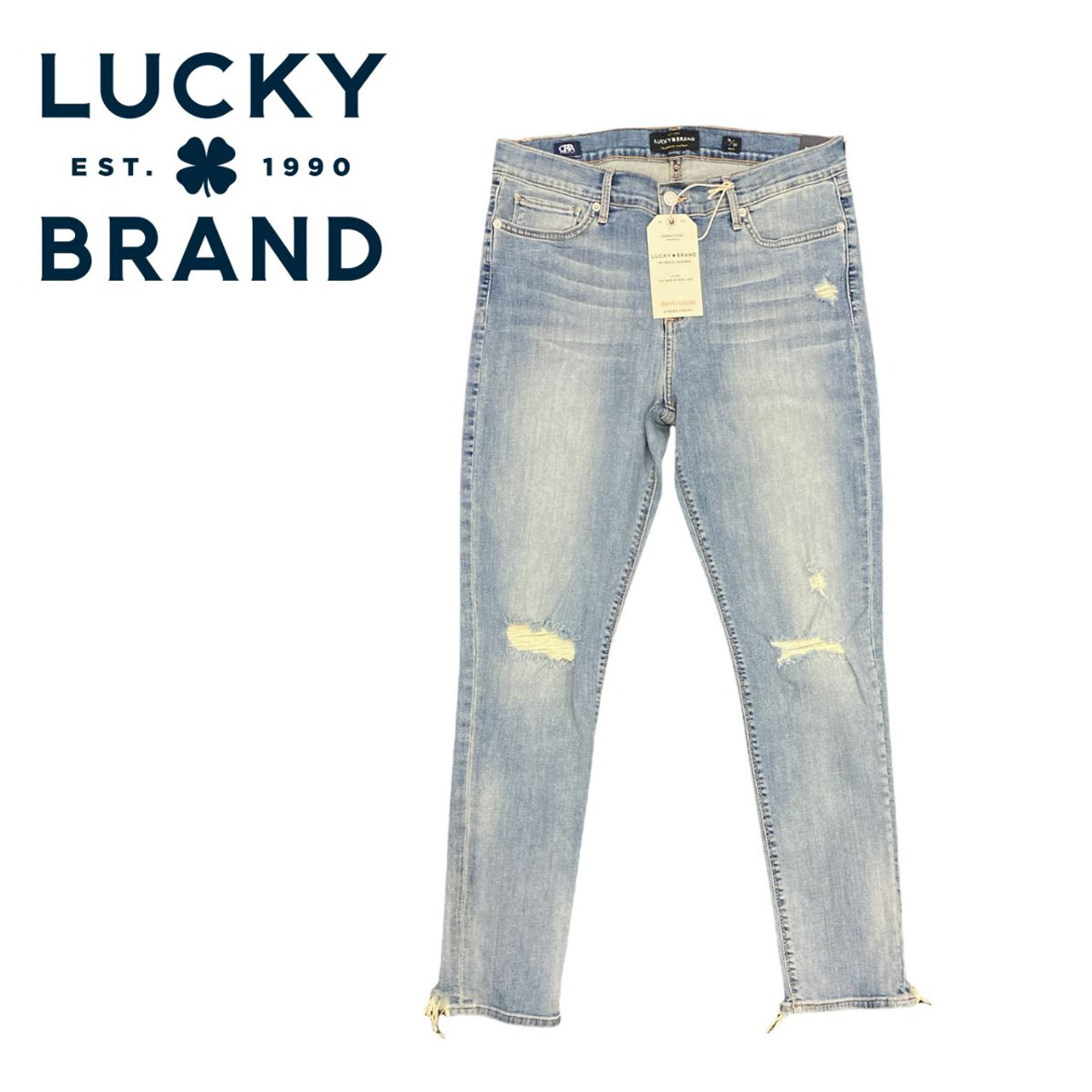 Lucky Brand Stretch Mid-Rise Brooke Distressed Jeans