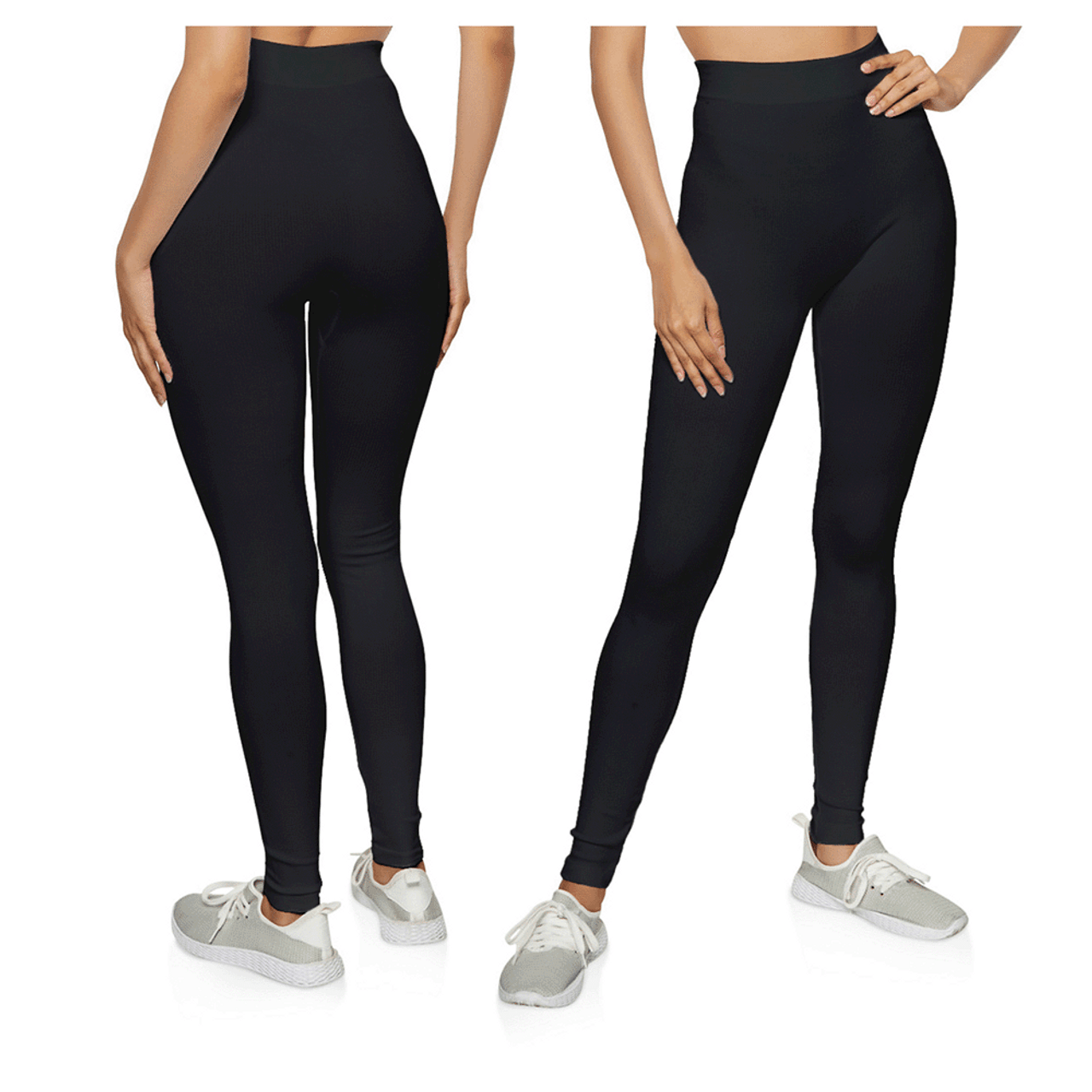 Women's High Waisted Tummy Control Seamless Leggings (2-Pack) - Pick Your  Plum