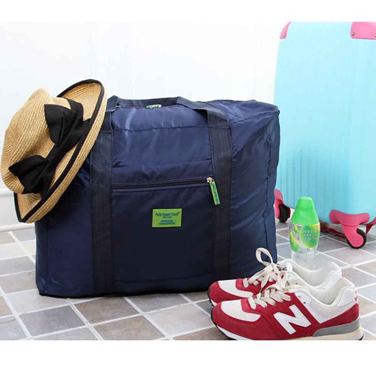 TBOLINE Solid Color Waterproof Foldable Travel Bags Portable Luggage Bag  (Black) - Walmart.com