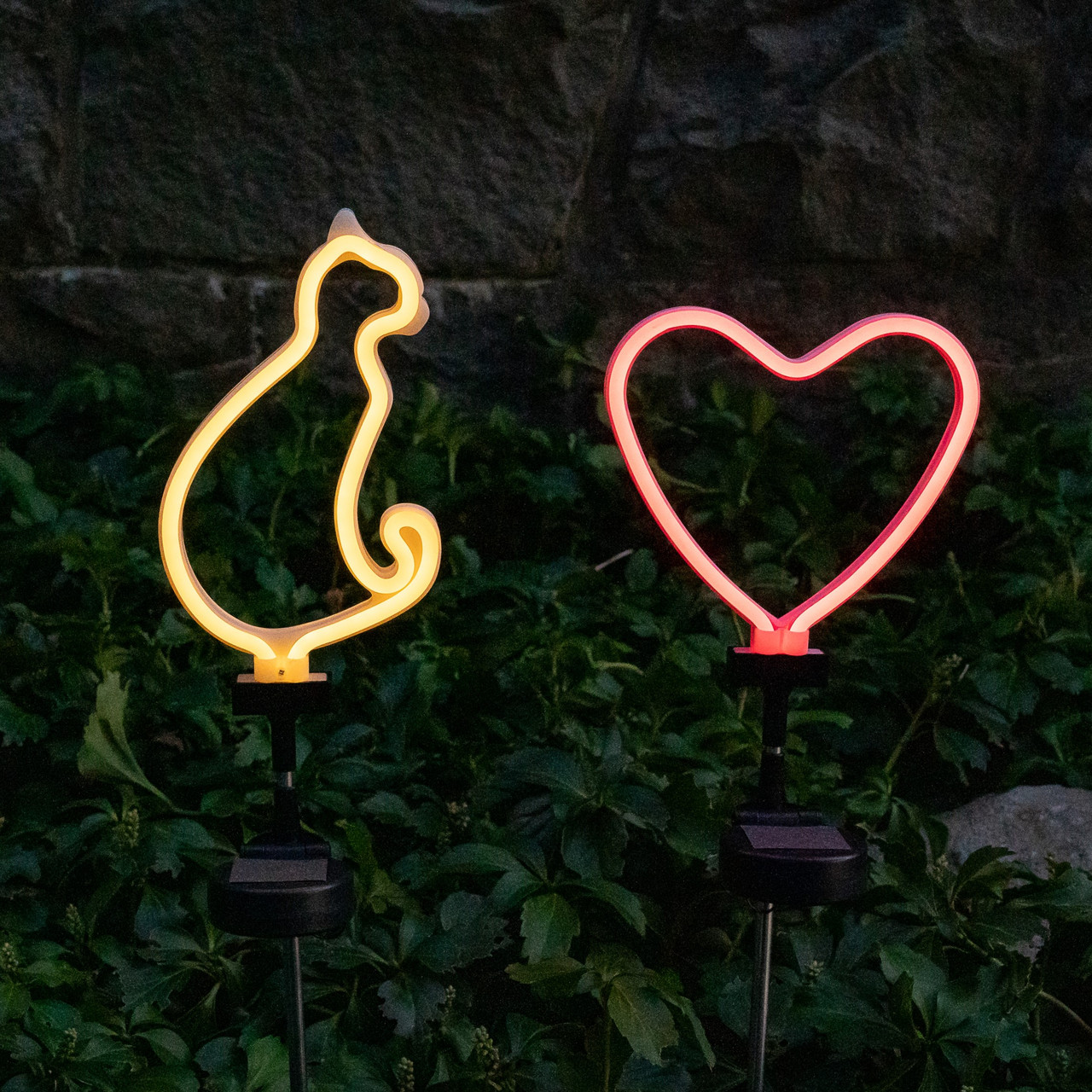 Touch of Eco® Neon Stake™ Solar Neon LED Stake Light (2-Pack) - Pick ...