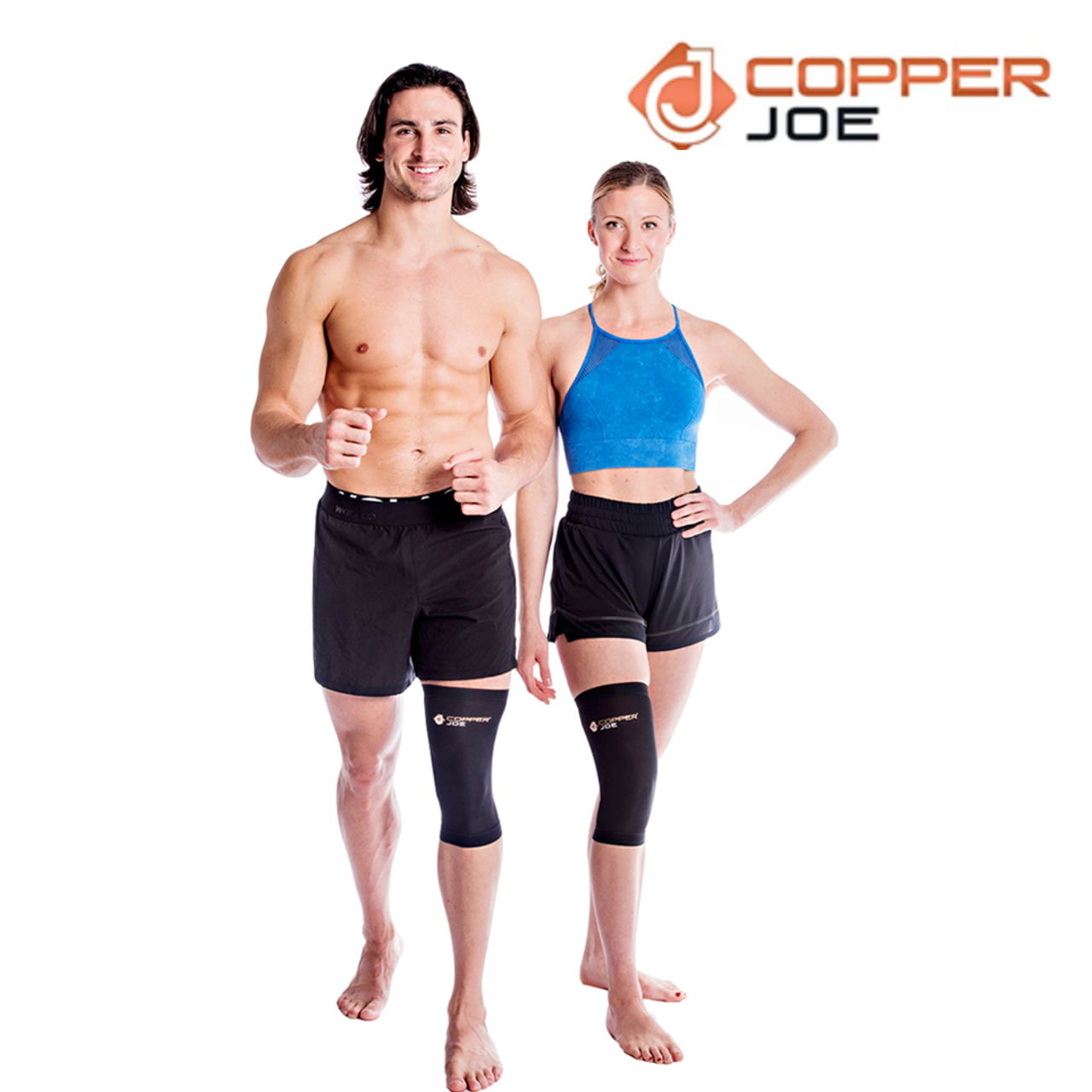 Copper Joe® Copper-Infused Knee Compression Sleeves (Set of 2