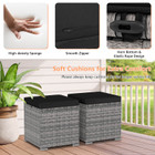 Patio Rattan Ottomans with Hidden Storage Space (Set of 2) product image