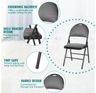 Fabric Upholstered Metal Frame Folding Chairs (Set of 6) product image