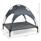 36-Inch Portable Elevated Dog Cot with Removable Canopy product image