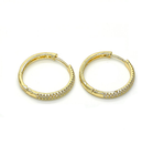18K-Gold Plated Micro Crystal Pavé Huggie Hoop Earrings product image