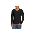 Men’s Slim Fit V-Neck Long Sleeve Cotton T-Shirt with 3-Button Opening product image