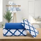 Zipper Closure Microfiber Quilt Duvet Cover with Matching Pillow Shams product image