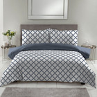 Zipper Closure Microfiber Quilt Duvet Cover with Matching Pillow Shams product image