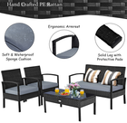Black Rattan 4-Piece Patio Furniture Set  product image