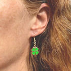 Handcrafted St. Patrick's Day Shamrock Dangle Earrings product image