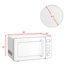 Black & Rose Gold Retro Countertop Microwave Oven product image