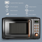 Black & Rose Gold Retro Countertop Microwave Oven product image