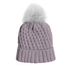Women's Warm Knit Cuff Pom-Pom Beanie with Faux Fur Lining (2-Pack) product image