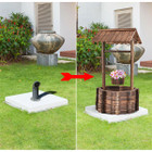 Outdoor Wooden Wishing Well Bucket Planter product image