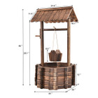 Outdoor Wooden Wishing Well Bucket Planter product image