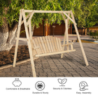 A-Frame Wooden Log Porch Swing product image