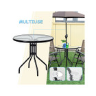 Outdoor 32-Inch Round Tempered Glass Top Patio Table product image