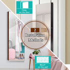 Wall- or Door-Mounted Jewelry Organizer with Mirror & 2 LEDs product image