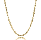 Gold Plated Solid .925 Sterling Silver 2.5mm Diamond-Cut Rope Chain product image