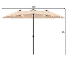 Double-Sided 15-Foot Solar LED Patio Umbrella with Crank product image