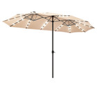 Double-Sided 15-Foot Solar LED Patio Umbrella with Crank product image