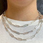925 Sterling Silver 4.2mm Paperclip Chain with Rhodium Finish product image
