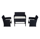 4-Piece Patio Rattan Furniture Set with Cushions product image