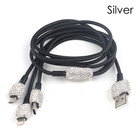 Glitter 3-in-1 Charging Cable with Lightning, USB-C, and Micro USB product image