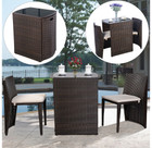 Rattan 3-Piece Nesting Cushioned Outdoor Patio Set product image