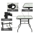 Square 32'' Steel Frame Tempered Glass Top Patio Table product image