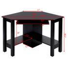Black Wooden Corner Desk with Keyboard Drawer product image