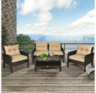 Rattan 4-Piece Loveseat Patio Furniture Set product image