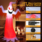 8-Foot Inflatable LED-Lit Ghost with Rotatable Flame product image