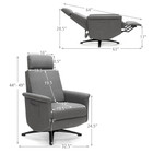Gray Massage Vibrating Recliner with Remote Control product image