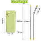 Reusable Straw with Hard Case Holder and Cleaning Brush (2-Pack)  product image